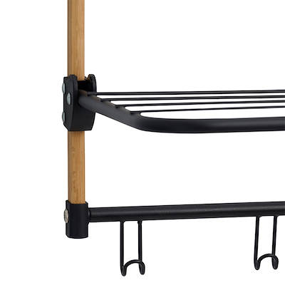 Tørrestativ til dør sort bambus