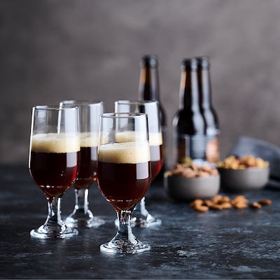 Ølglas klar 4 stk. 35 cl.