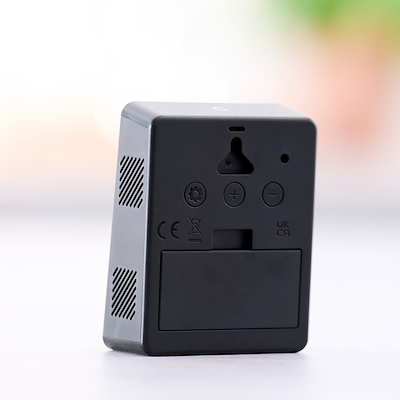 Digitalt inde- og ude termometer trådløst med sensor sort