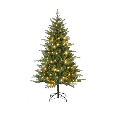 Juletræ på metalfod med 290 LED lys H210 cm