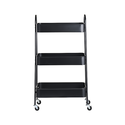 Rullebord sort metal H 78 cm