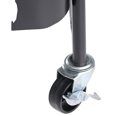 Rullebord sort metal H 78 cm