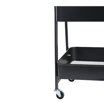 Rullebord sort metal H 78 cm