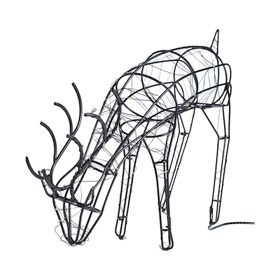 LED Rensdyr metal sort 41x9x25 cm