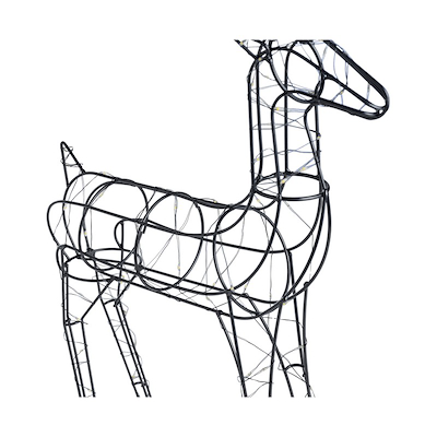 LED Rensdyr metal sort 32x9x47,5 cm