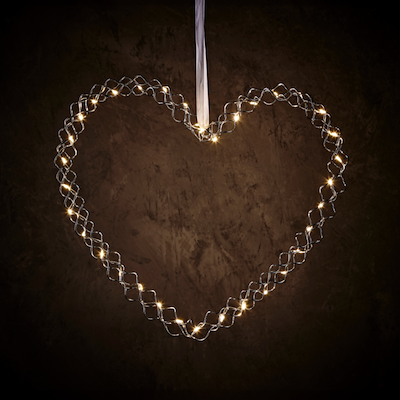 LED Hjerte metal Ø35 cm