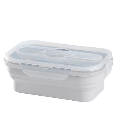 Madkasse silikone brun med låg