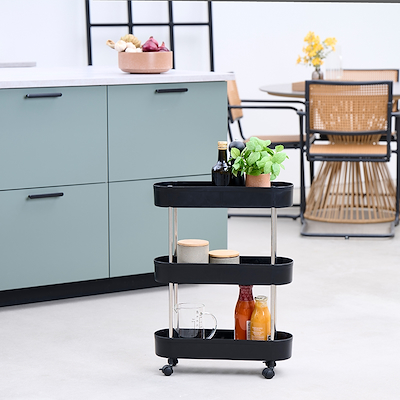 Rullebord sort 46,3x15x63 cm