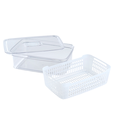 Opbevaringsboks plast med låg