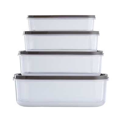 Opbevaringsbokse sæt med 4 stk.