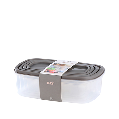 Opbevaringsbokse sæt med 4 stk.