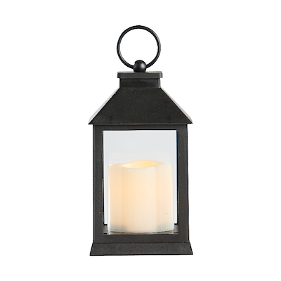 Lanterne med LED lys H 23,5 cm