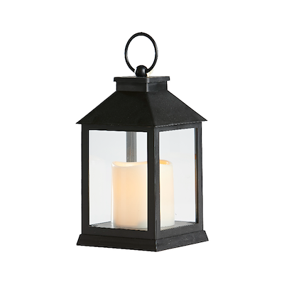 Lanterne med LED lys H 23,5 cm