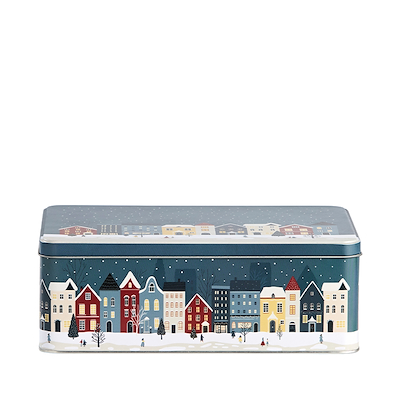 Kagedåsesæt med julemotiver 3 stk. firkantet