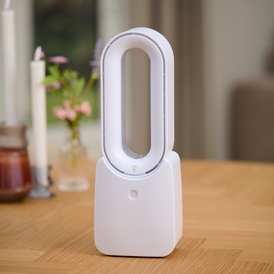 Bordventilator med LED H 34 cm