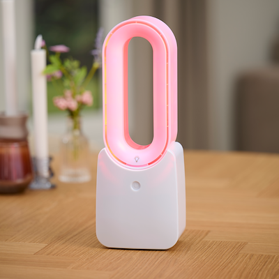 Bordventilator med LED H 34 cm