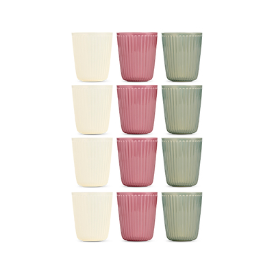 Krus 4 stk. 32 cl i assorterede farver
