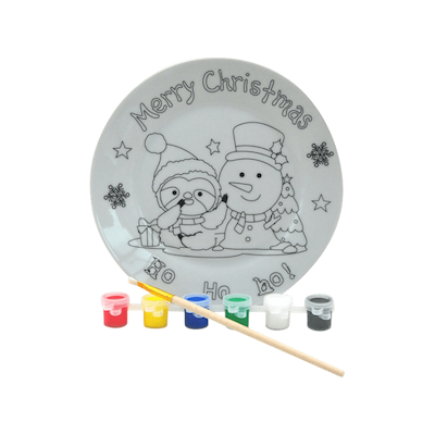 Det Gamle Apotek mal-selv juleplatte keramik Ø 18 cm