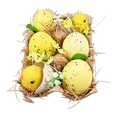 Påskeæg i bakke ask h7 cm