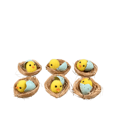 Det Gamle Apotek påskekylling i rede 6 stk.