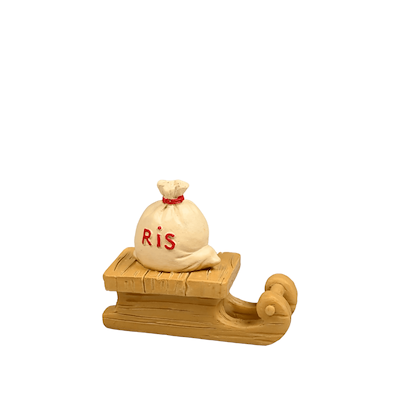 Det Gamle Apotek slæde med ris til nisser