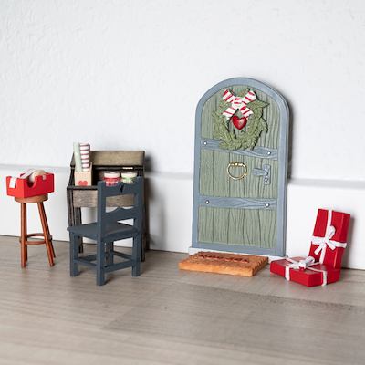 Det Gamle Apotek dørmåtte til nisser 6x4 cm