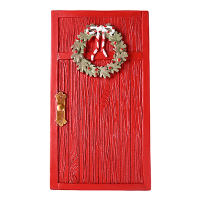 Det Gamle Apotek Nissedørsuniverset nissedør rød H15 cm