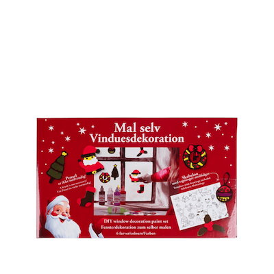 Det Gamle Apotek vinduesmaling inklusiv skabeloner med julemotiver