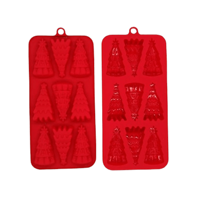 Det Gamle Apotek bageform juletræ rød silikone