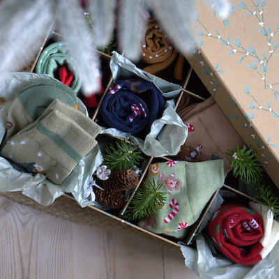 Det Gamle Apotek julestrømper størrelse 37-41 grøn