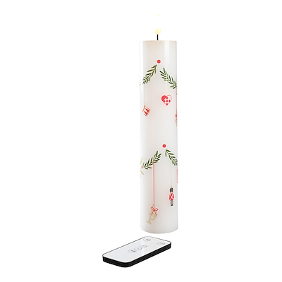 Det Gamle Apotek kalenderlys hvid H24,5 cm