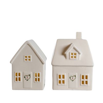 Det Gamle Apotek LED lyshus hvid 2 stk.