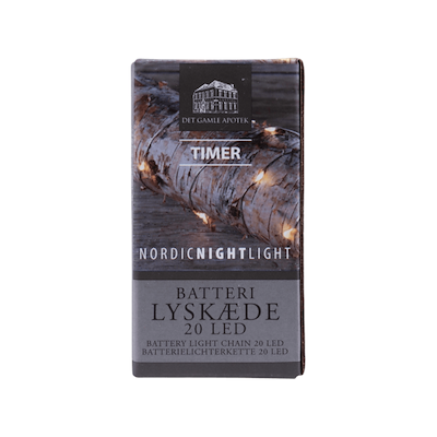 Det Gamle Apotek lyskæde 20 LED batteridrevet