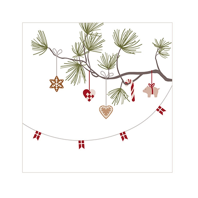 Det Gamle Apotek juleservietter 20 stk. 33x33 cm