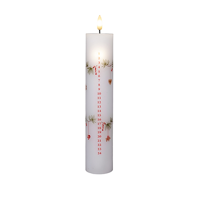 Det Gamle Apotek LED kalenderlys med dato H24,5 cm