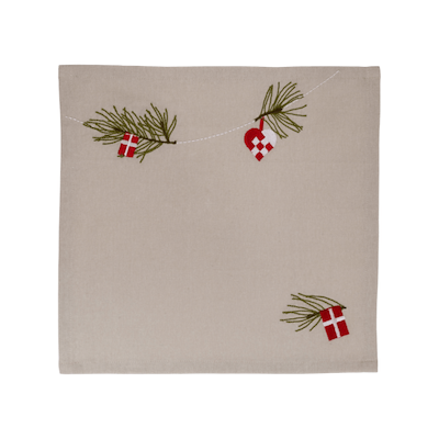 Det Gamle Apotek stofserviet med julemotiv