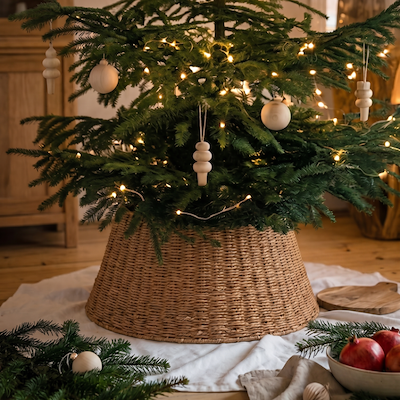 Det Gamle Apotek skjuler til juletræsfod i naturflet Ø 58 cm H 25 cm