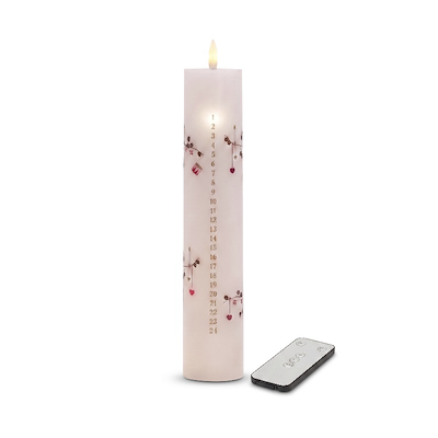 Det Gamle Apotek LED kalenderlys H 24,5 cm med fjernbetjening