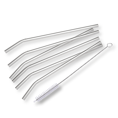 Lyngby glas sugerør 21,5 cm 6 stk.