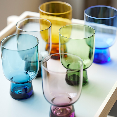 Lyngby Glas vandglas farvede 6 stk. 30 cl