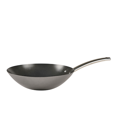 Funktion wok 30,5 cm sort carbonstål med non-stick