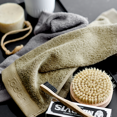 Södahl Organic Comfort vaskeklud khaki 30x30 cm