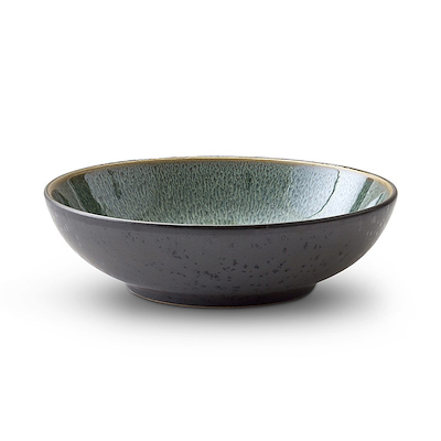 Bitz pastaskål sort/grøn 20 cm