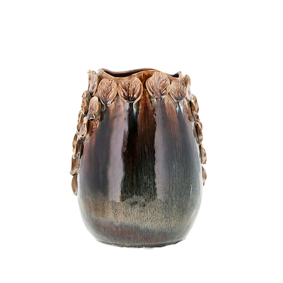 Villa Collection Major vase brun stentøj 29,5 cm