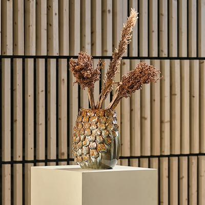 Villa Collection Major vase brun stentøj 29,5 cm