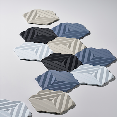 Zone Ori bordskåner lyseblå 16x14 cm