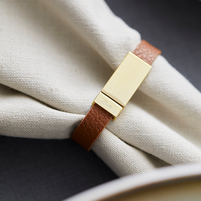 Bitz servietring brun/sort 17 cm