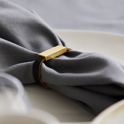 Bitz servietring brun/sort 17 cm