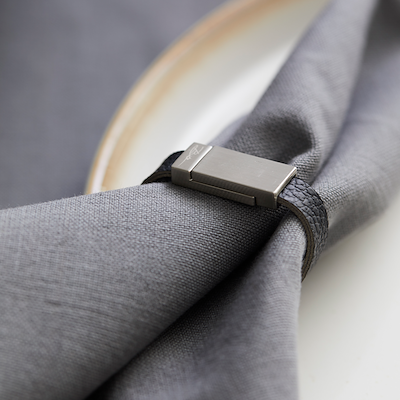 Bitz servietring grå