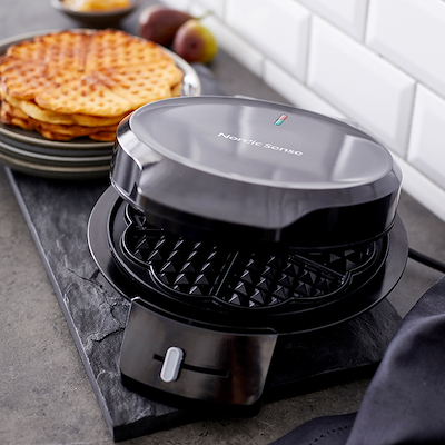Nordic Sense vaffeljern sort 1000 watt